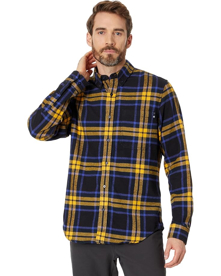 Timberland Long Sleeve Heavy Flannel Plaid Men's Black