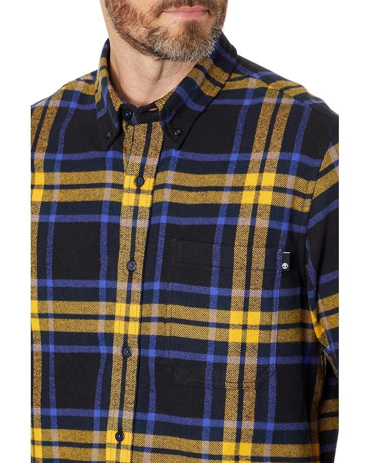 Timberland Long Sleeve Heavy Flannel Plaid Men's Black