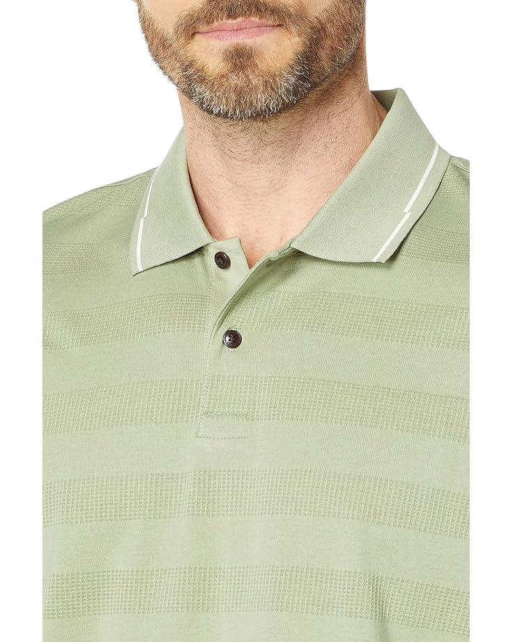 Ted Baker Irby Short Sleeve Textured Stripe Polo Men's Pale Green
