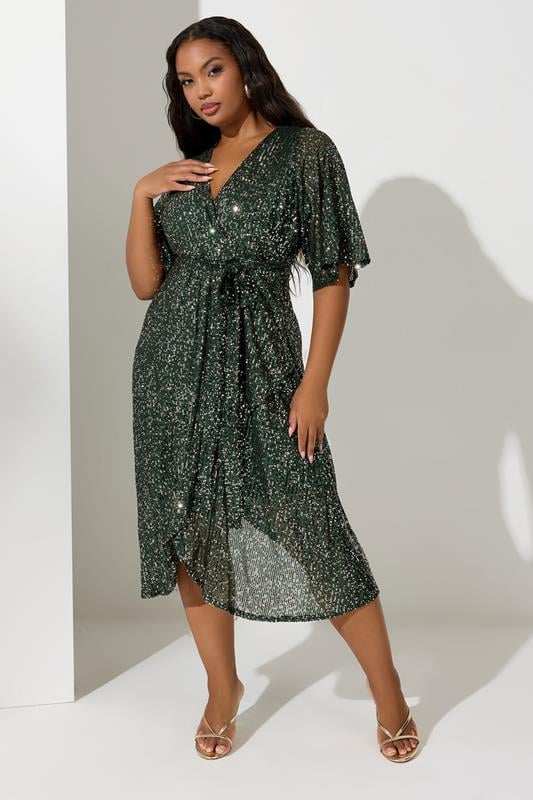 green wrap dress J.McLaughlin Women's Emily in Siesta Green/White, Size XL Long wrap Women's Organic Cotton Ruffle Wrap