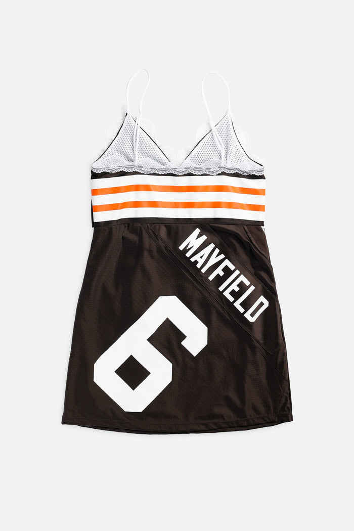 cleveland browns jersey dress Women's Starter Brown/Cream Cleveland Browns Playoff Sneaker Dress