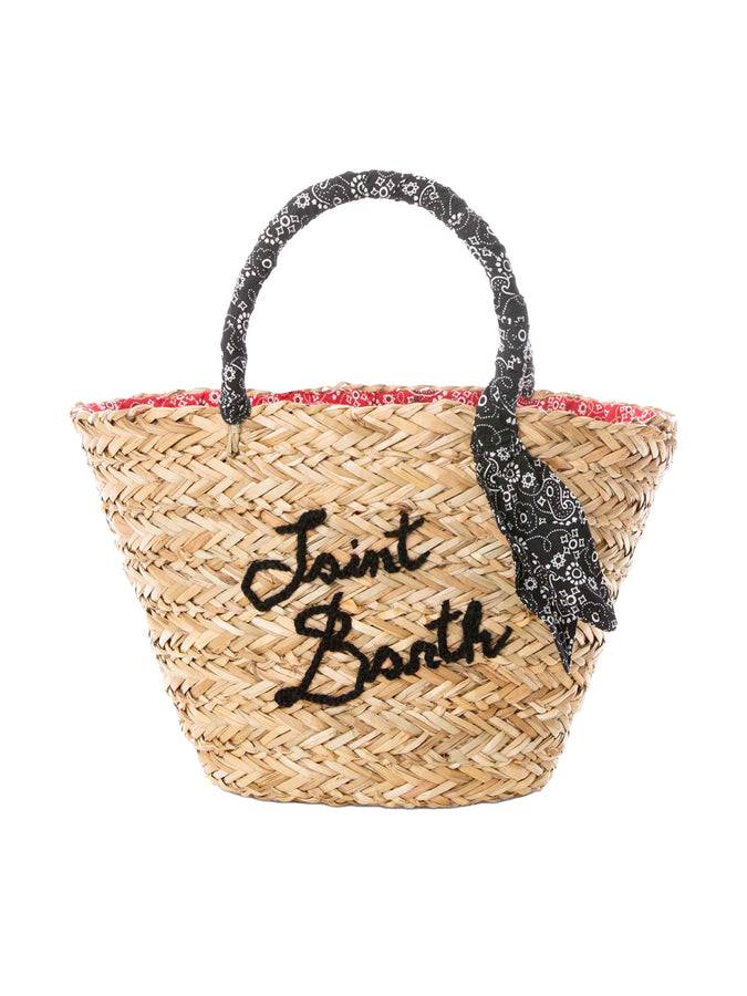 Mc2 Saint Barth Borsa da donna piccola in paglia con ricamo